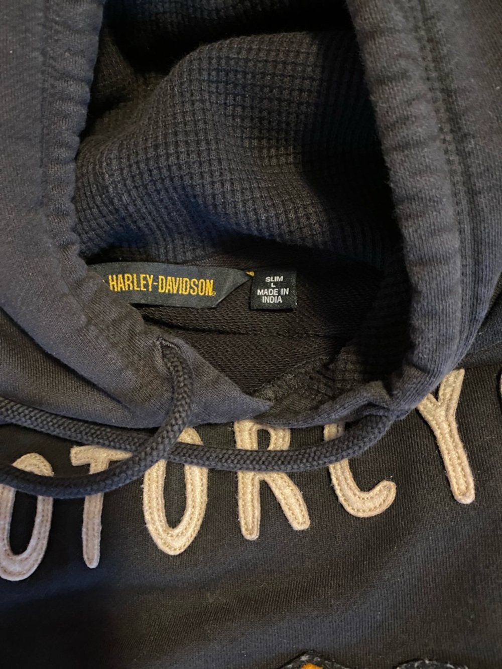 Harley-Davidson Black Men's sweatshirt size L Slim - Picture 3 of 5